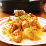 Creamy Cajun Chicken Spaghetti Squash finished