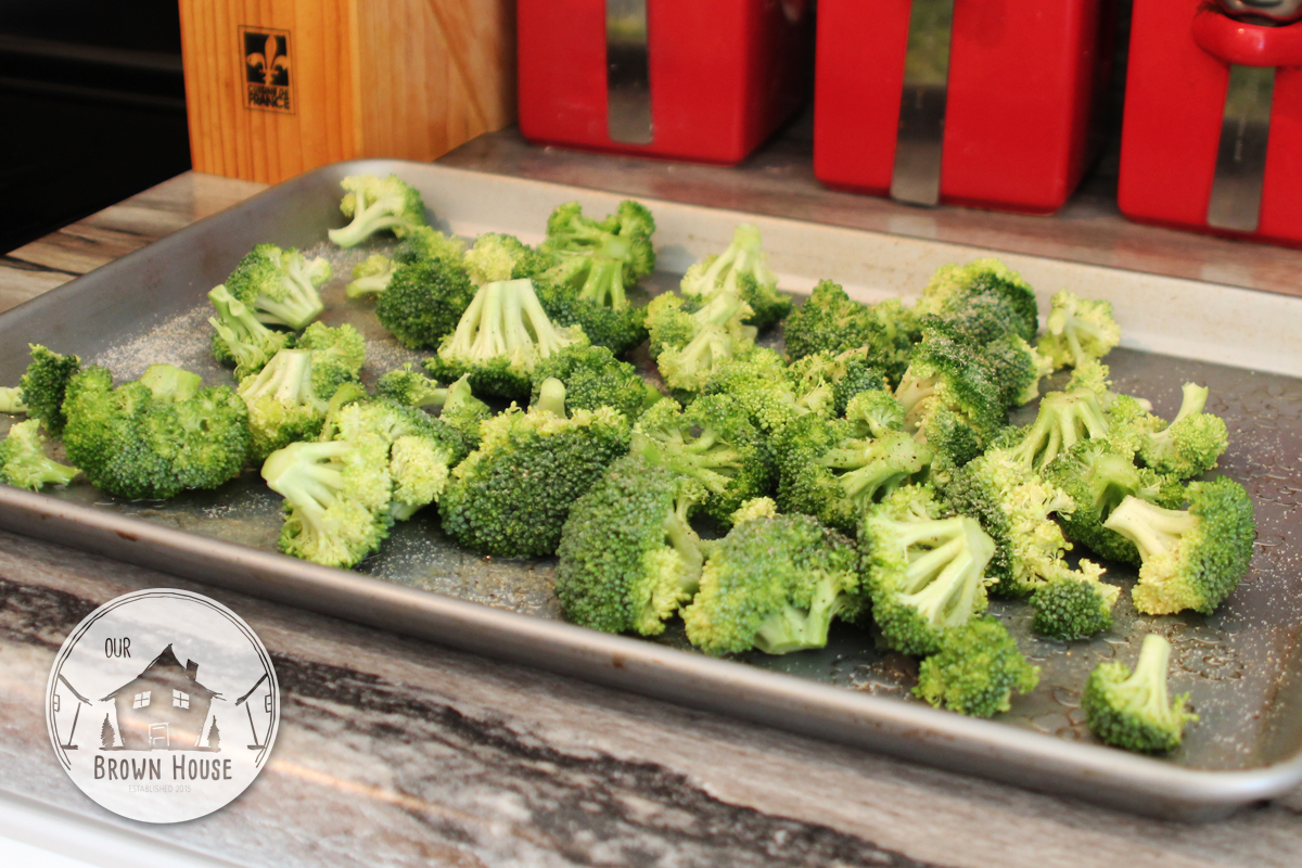 Easy Roasted Broccoli on pan